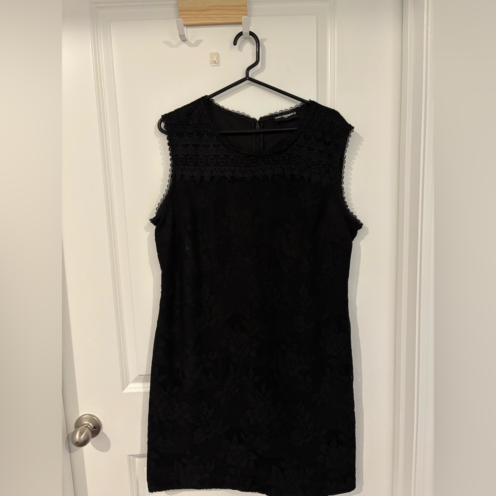 Black lace dress.